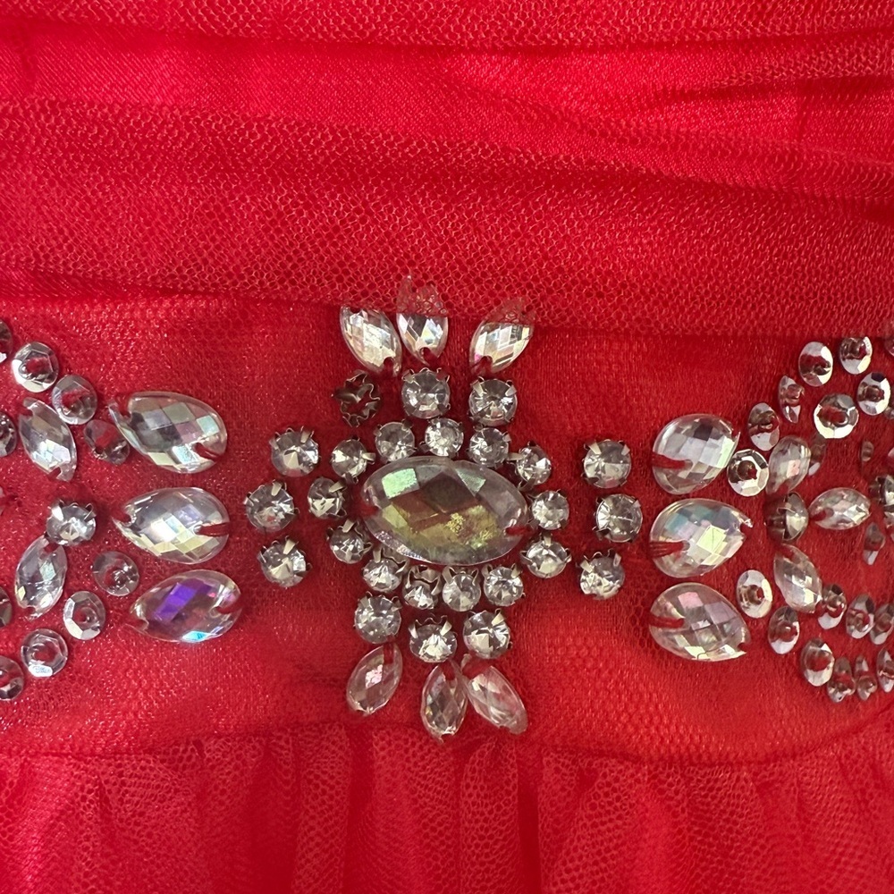 B. Darlin Pink Ombre Homecoming Dress Size 11/12 Rhinestone Belt - Picture 6 of 6